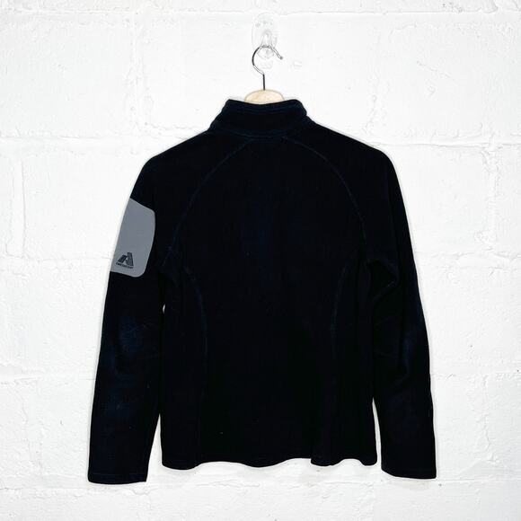 Eddie Bauer Women's Long Sleeve Black Zip Up Polartec Fleece Jacket Size Medium - Picture 2 of 9